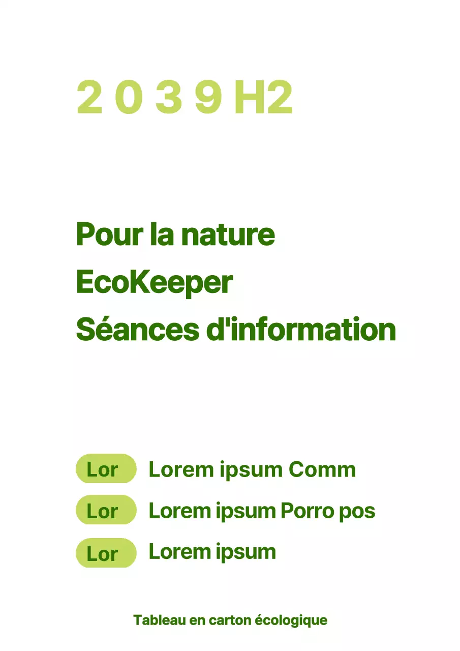 Icône simple de la nature, style combiné en vert et chartreuse À propos de la note d'information sur l'éco-gestion