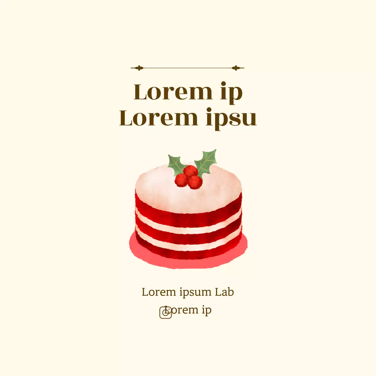 Sticker circulaire personnalisé cake cafe avec gâteaux à l'aquarelle