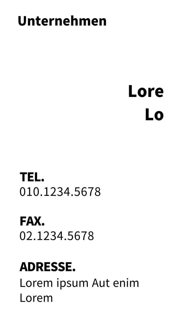 Vertikale Visitenkarte des Unternehmens1