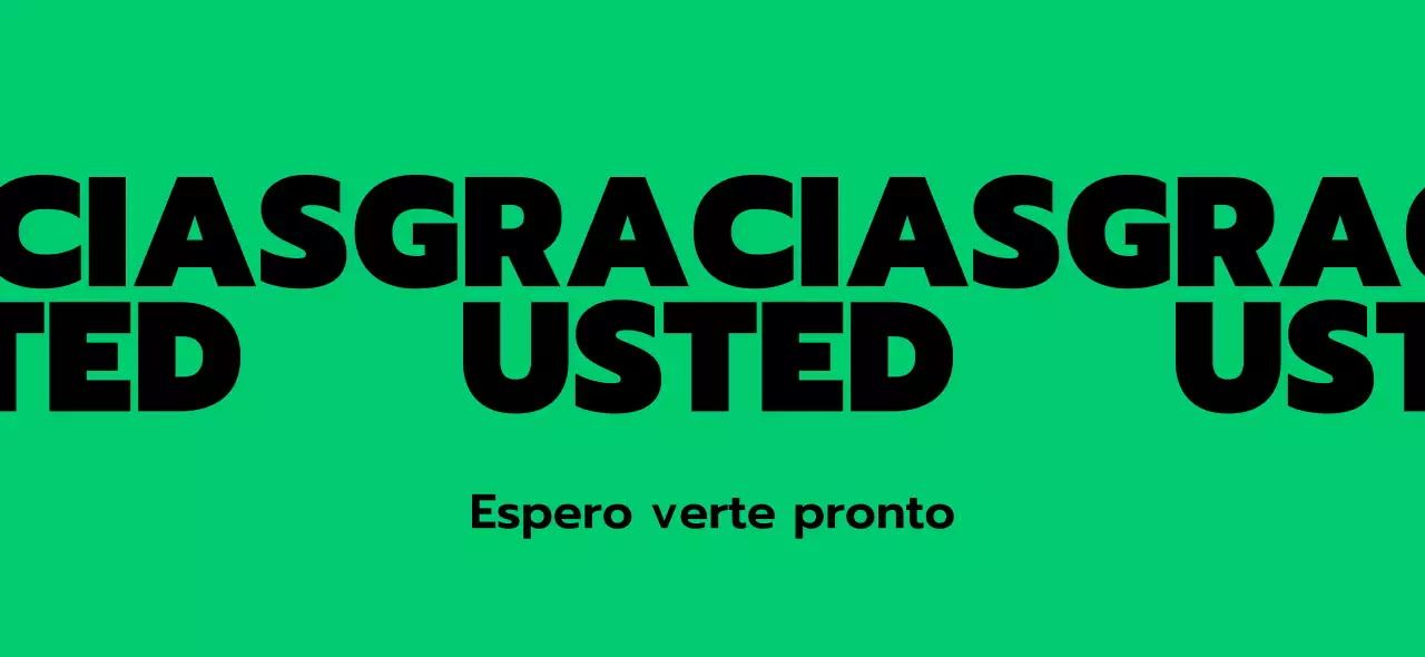 Diseño sencillo con texto de agradecimiento en verde