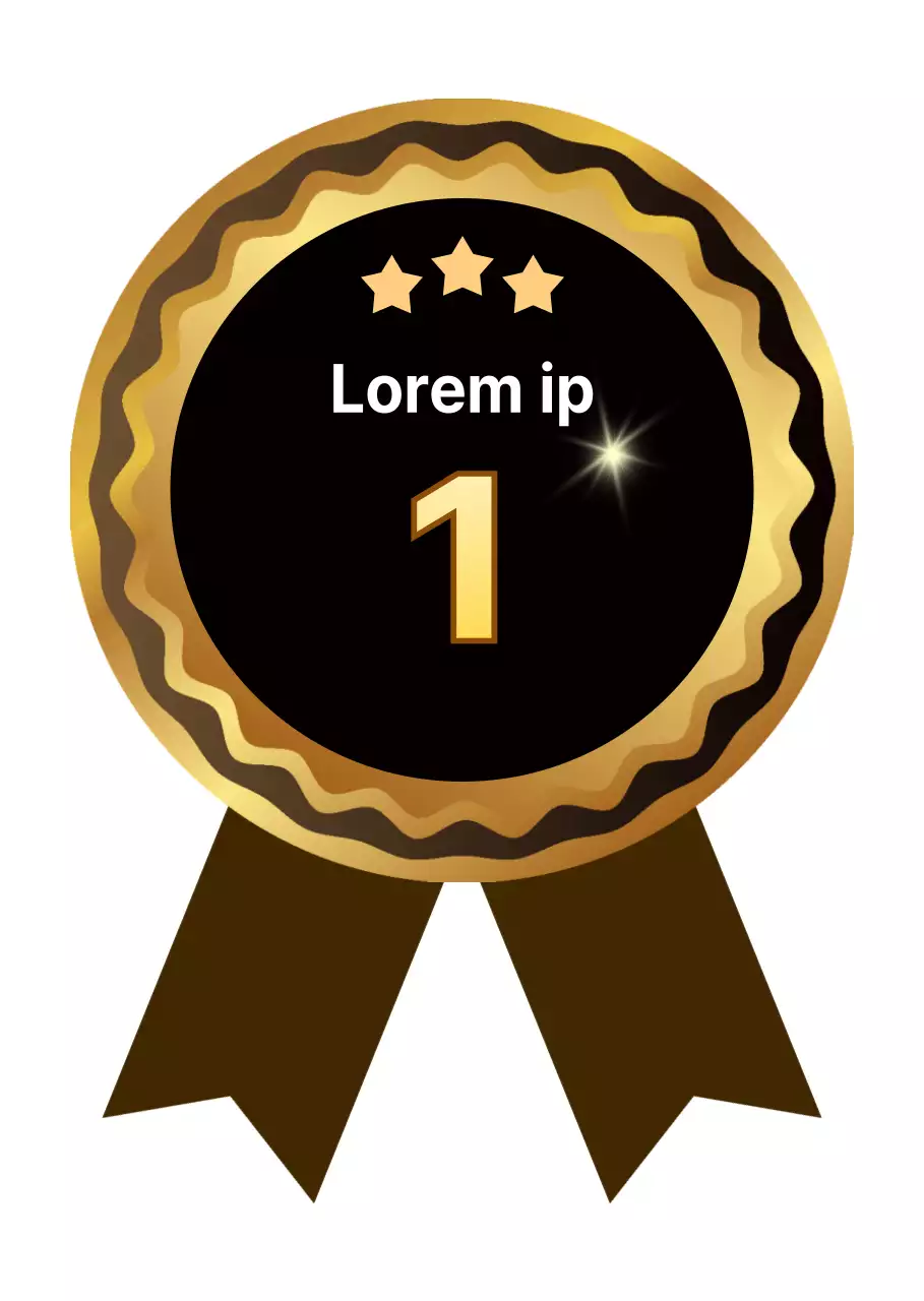 Etiquettes de médailles dorées et noires