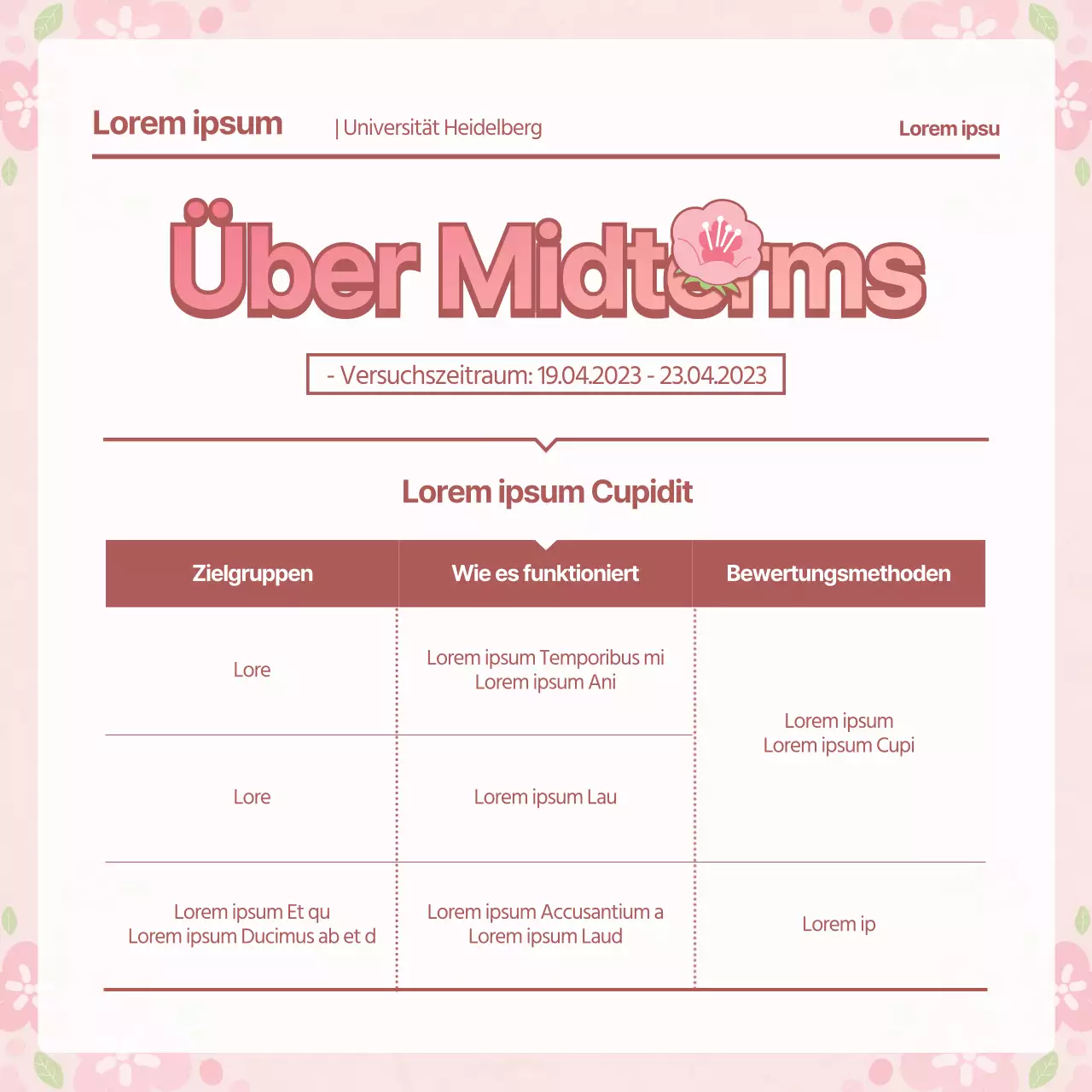 Rosa Frühling Konzepte Midterm Guide