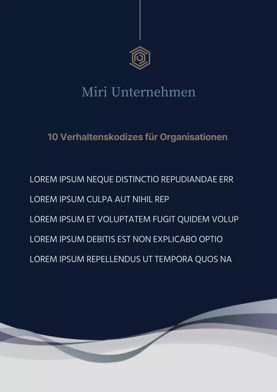 Einfache Mitarbeiterkarte für Unternehmen in Marineblau und Braun