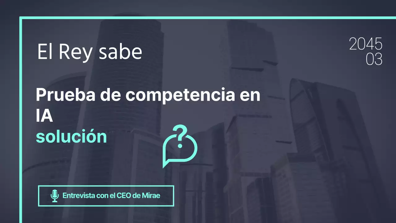 Caja cuadrada de color menta Miniatura YouVu del contenido de la prueba de competencia AI con fondo azul marino.