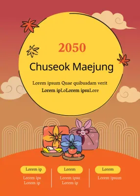 Orange Holiday Event Popup