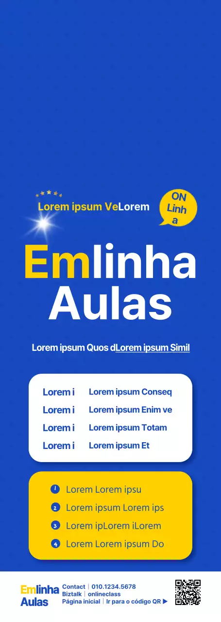 Azul e branco limpo para anunciar e promover as ofertas de emprego de formação em linha