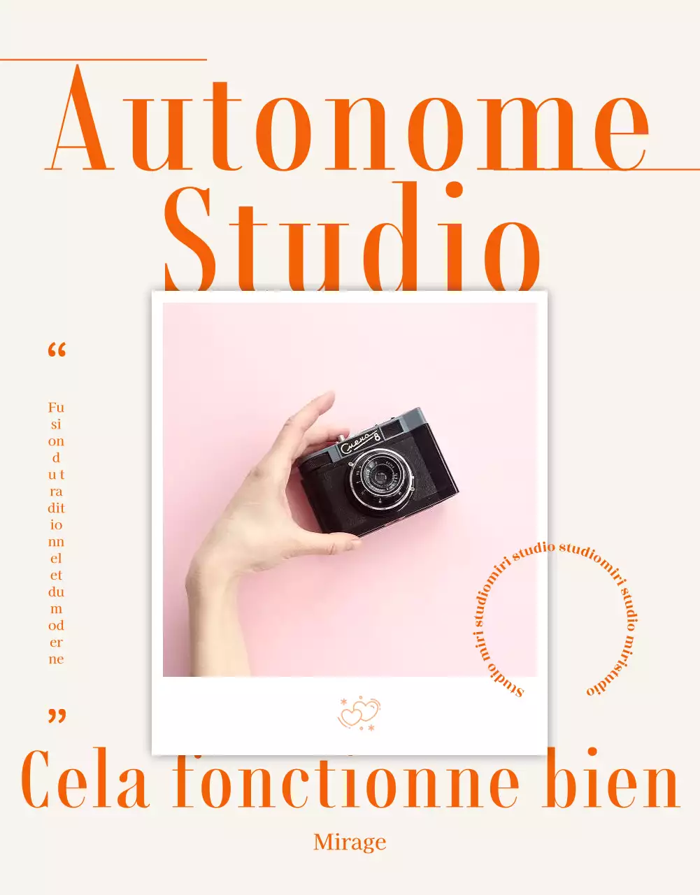 Un guide pour un studio de selfie propre, beige et orange