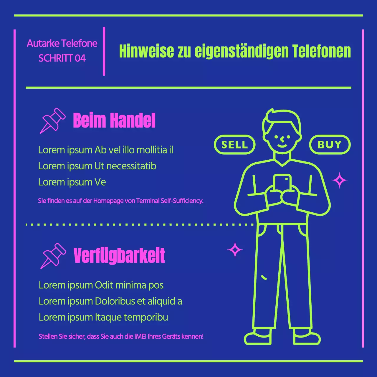 Über die Marine und Chartreuse autarke Handys