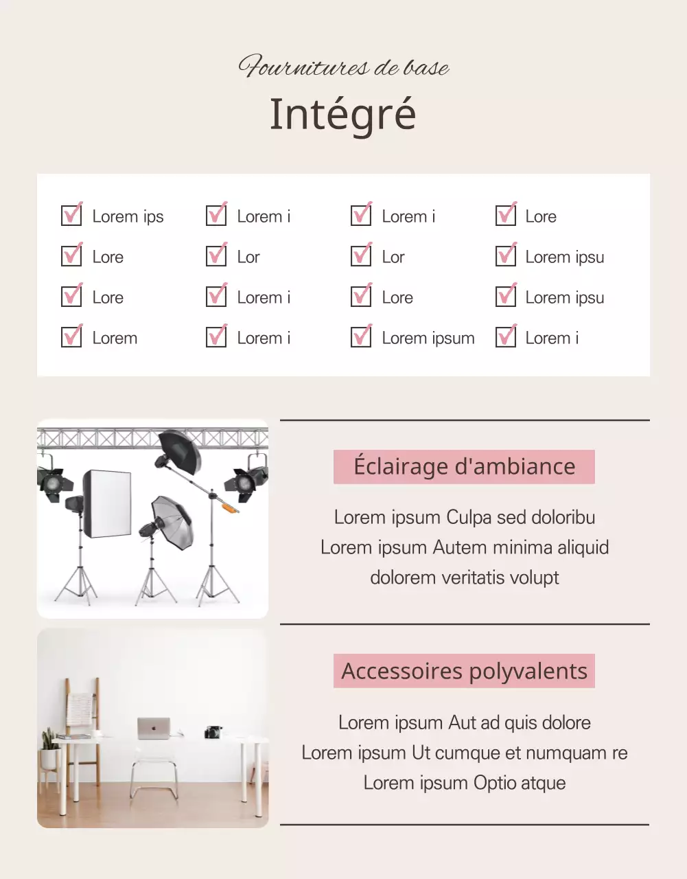 Un self-studio apaisant en rose et ivoire