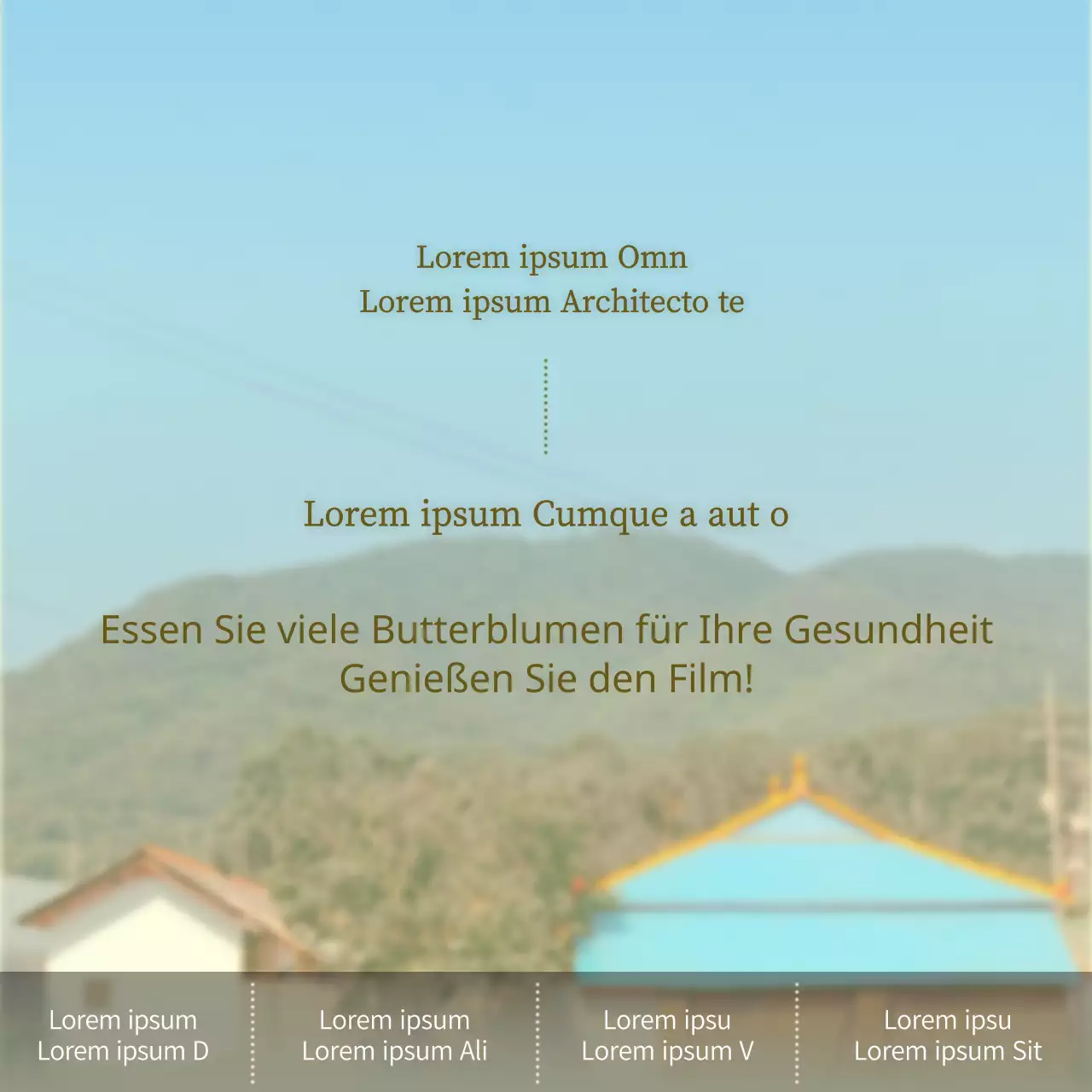 Vorstellung des grün-braunen Filmparodiekonzepts buttercup