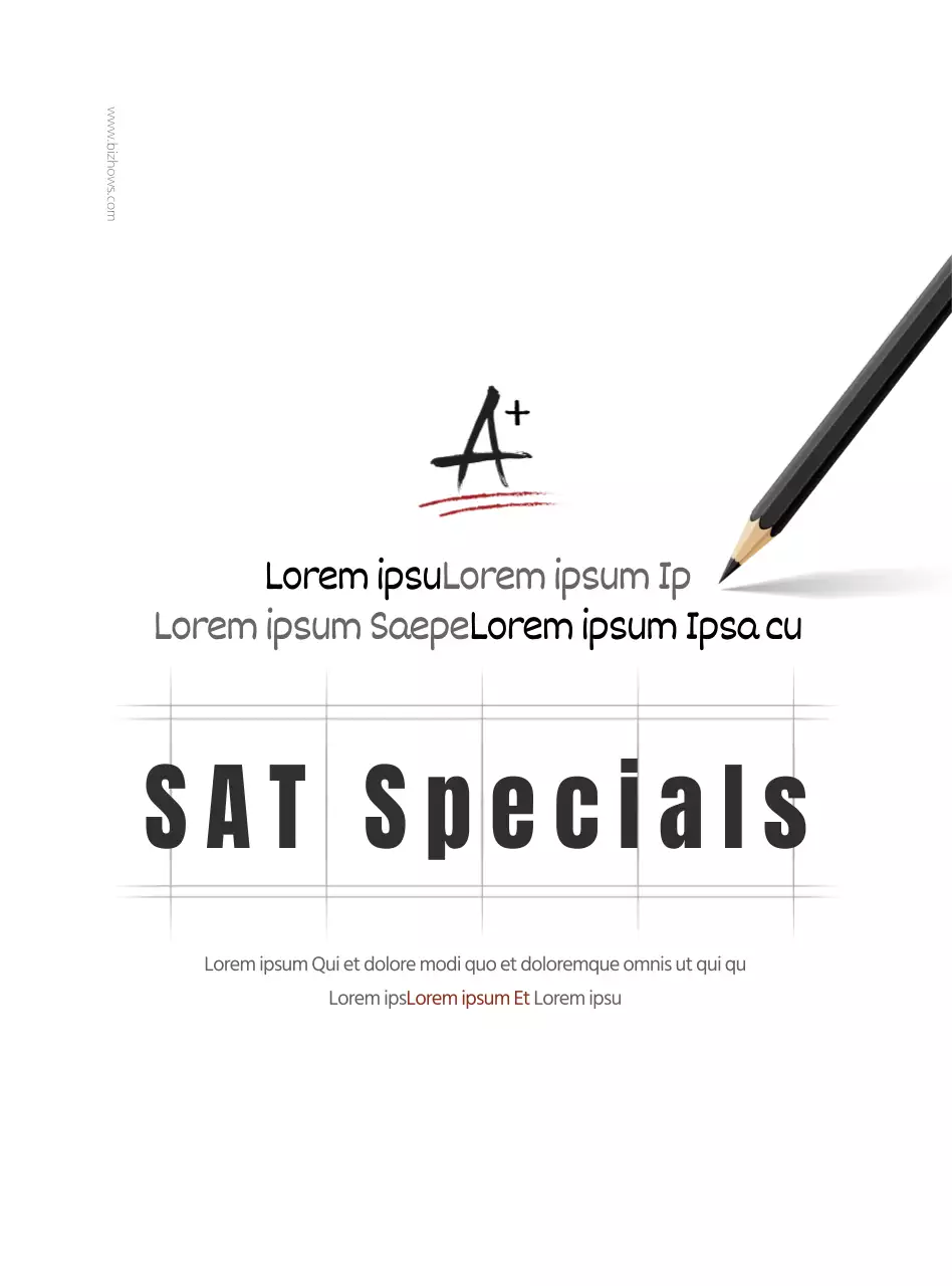 Bruine en witte, strakke stijl om SAT-informatie te communiceren en te promoten