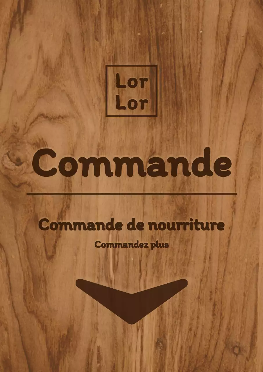 Signalétique intérieure de la cantine avec des couleurs brunâtres et un concept simple en bois