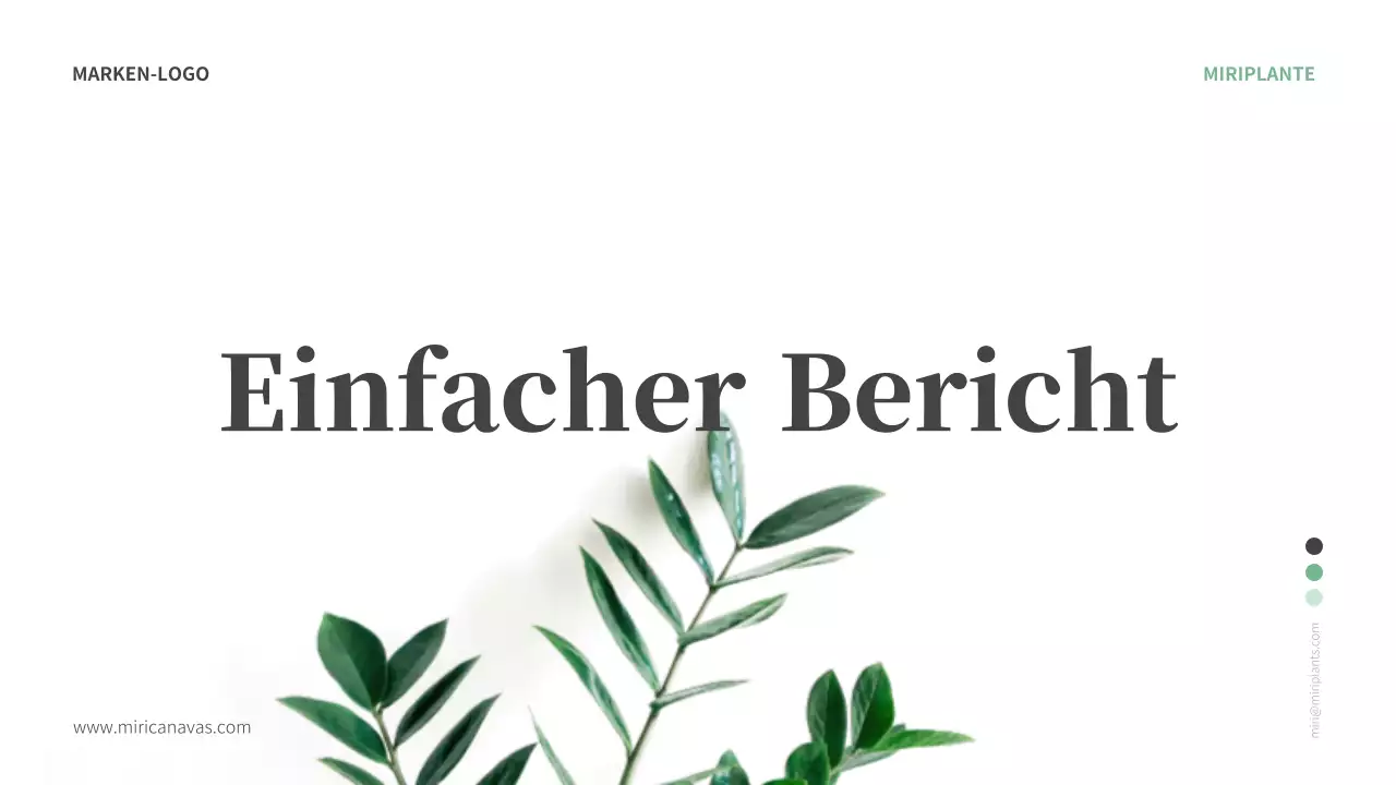 Grünes & weißes thema pflanzen Vorlage