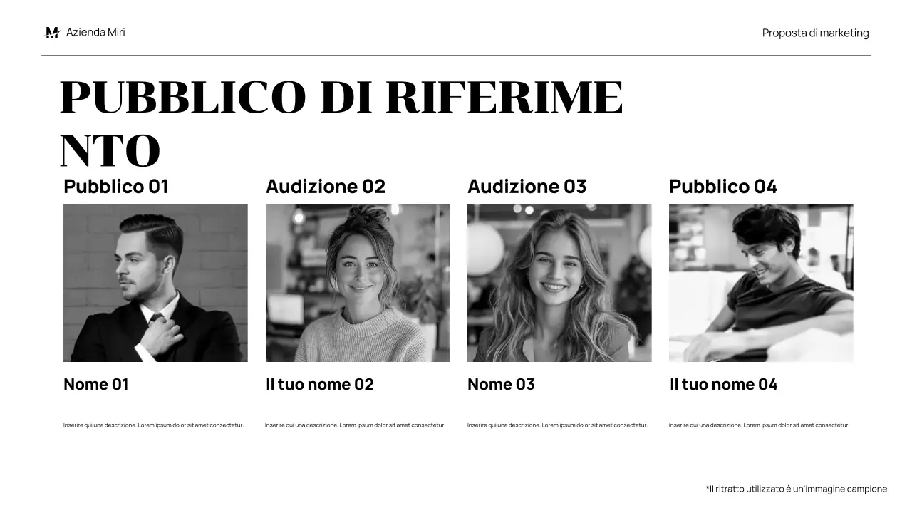 proposta di marketing moderno nero