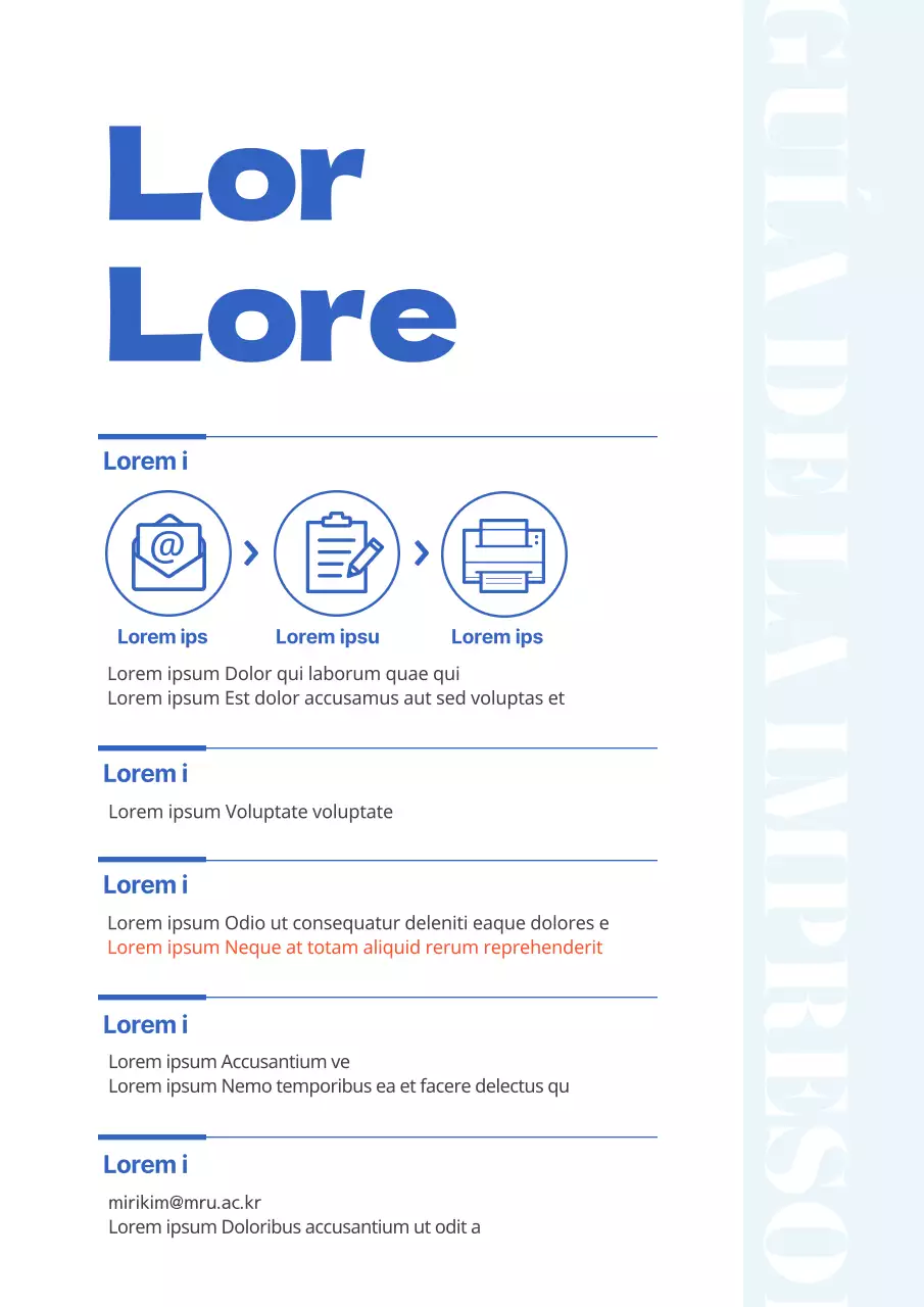 Instrucciones sencillas y azules para la impresora