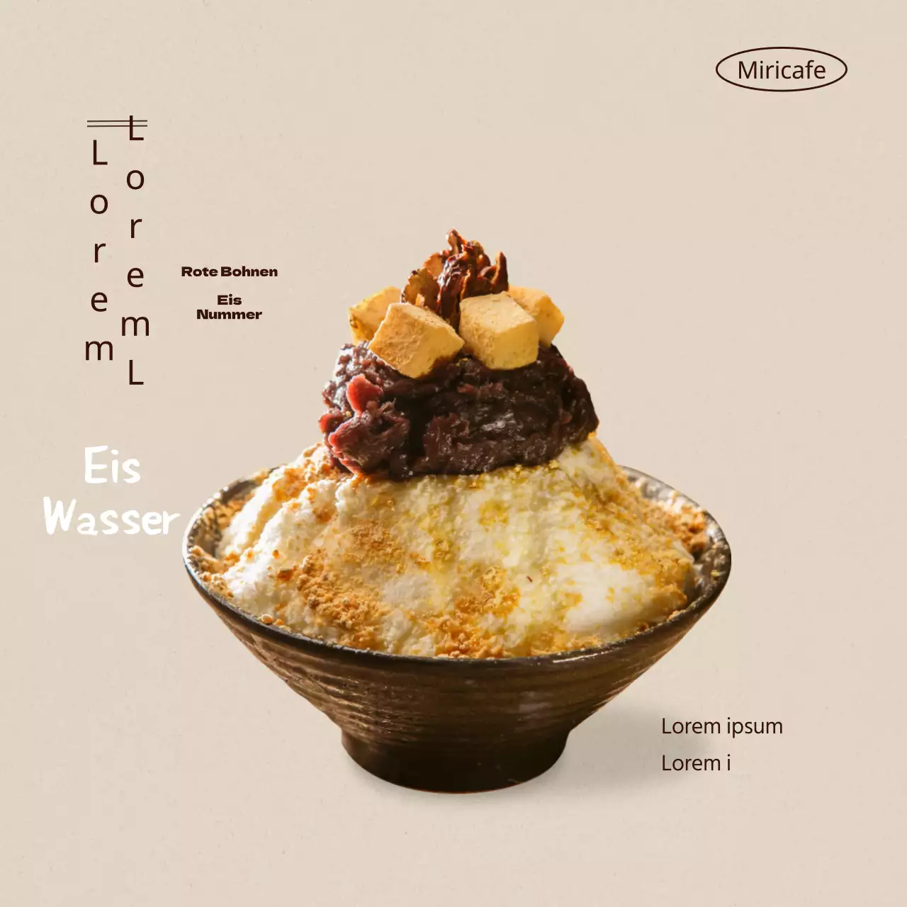 Einführung einer beigen, sauberen Café-Sommerkarte