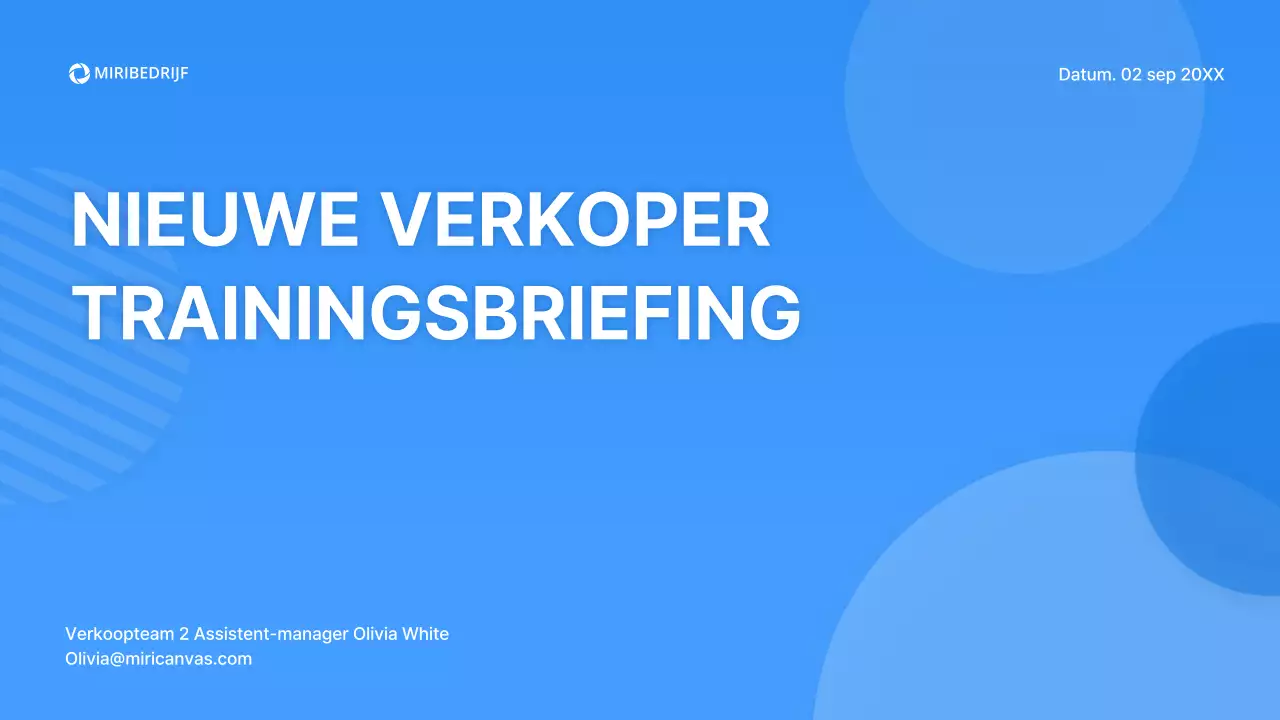 Training voor verkopers met blauwe, driedimensionale vormen