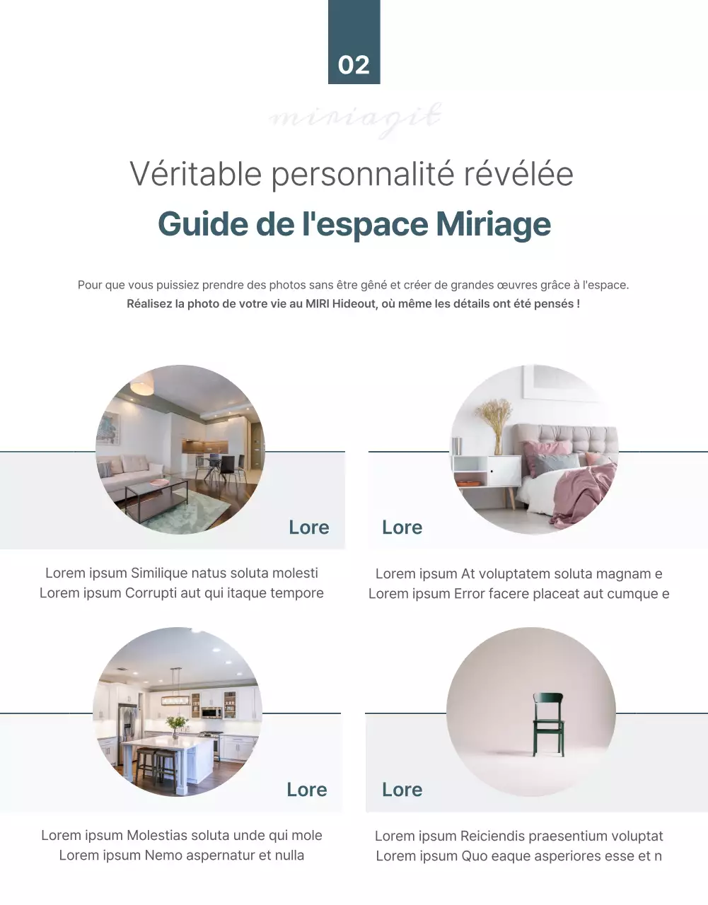 Turquoise selfie studio page de détail