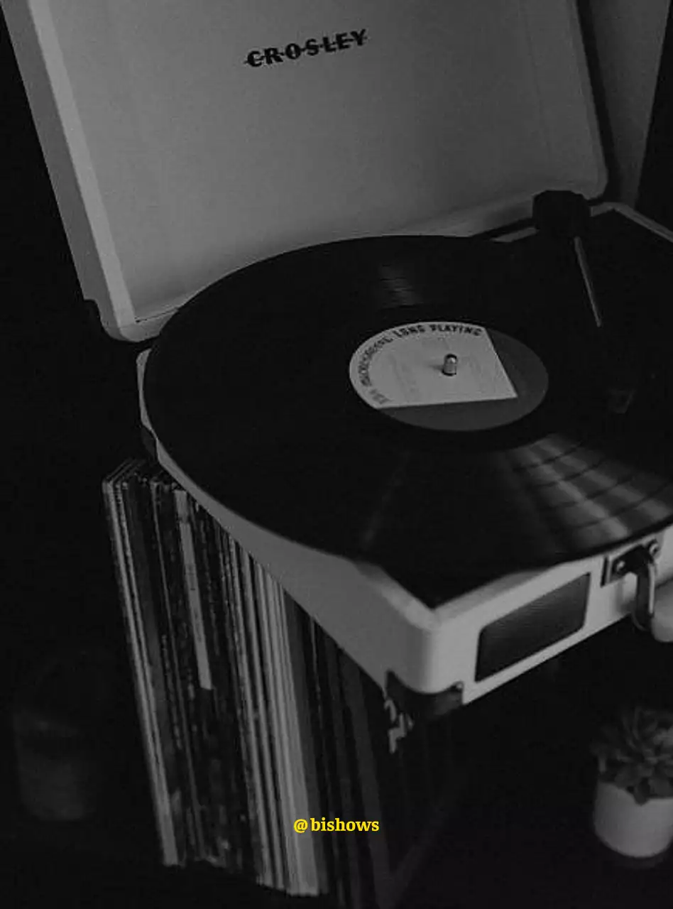 Sentimentele platenspeler zwart-wit foto concept merchandise