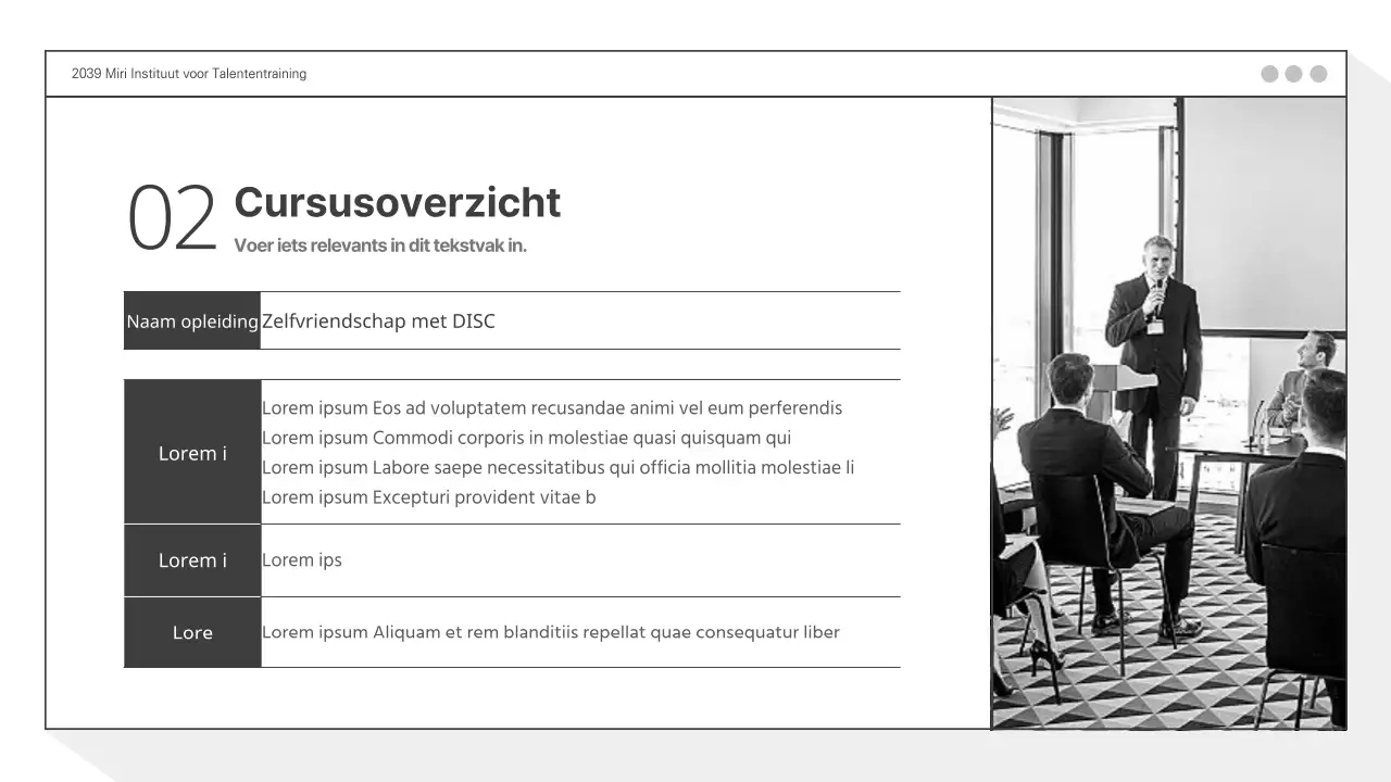Zakelijk voorstel trainingsprogramma op maat PPT by Grayton
