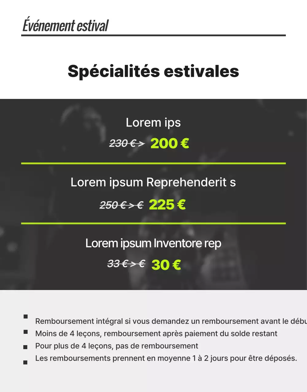 Cours de danse branchés en néon et noir