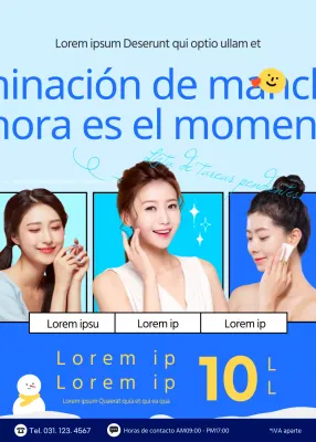 Información sobre descuentos en la eliminación de manchas azules