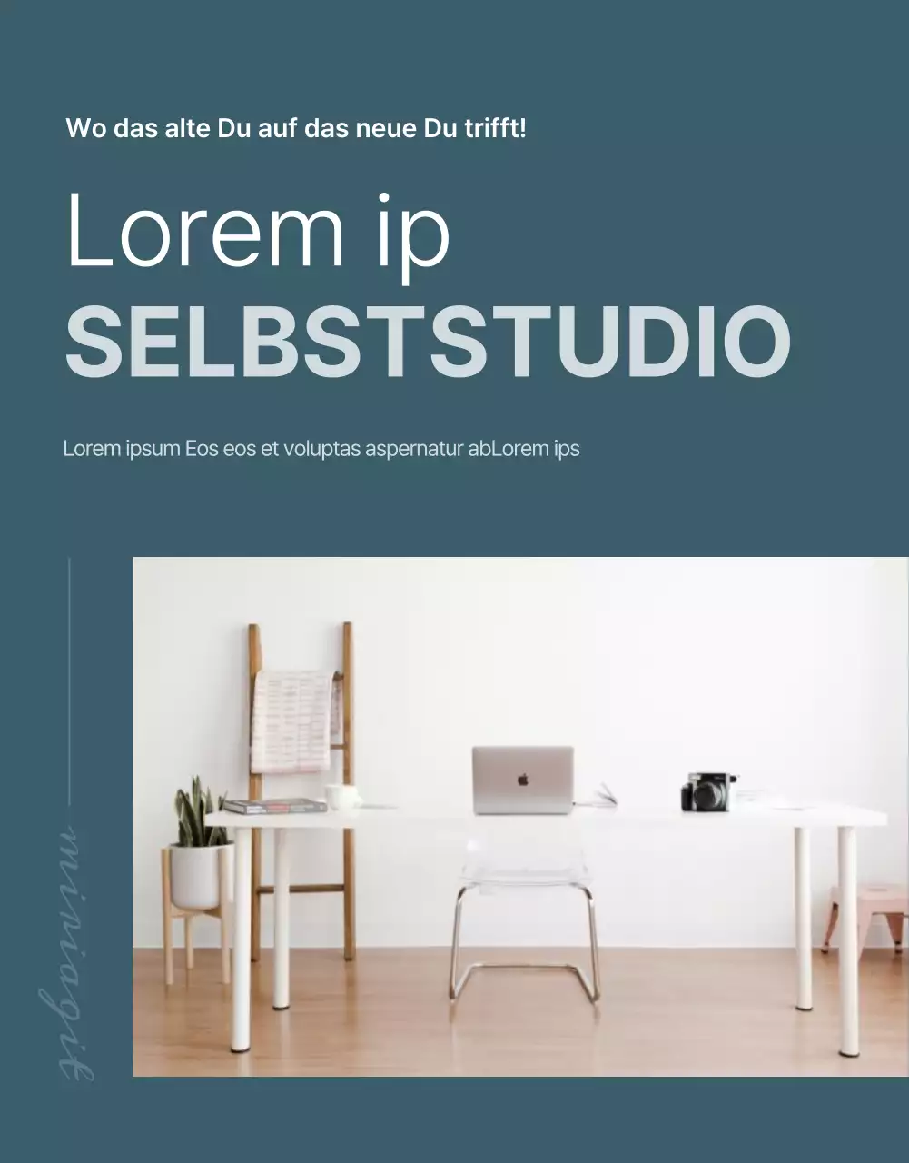 Türkisfarbenes Selfie-Studio Detailseite