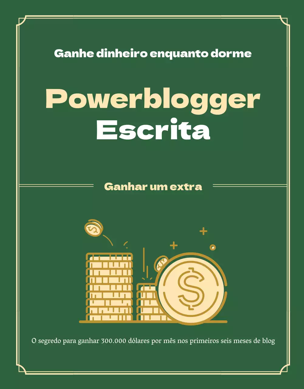 Uma página promocional de ebook limpa e verde