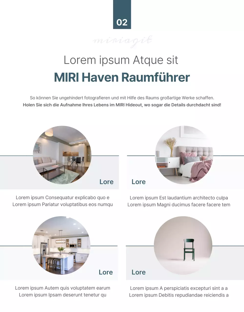 Türkisfarbenes Selfie-Studio Detailseite