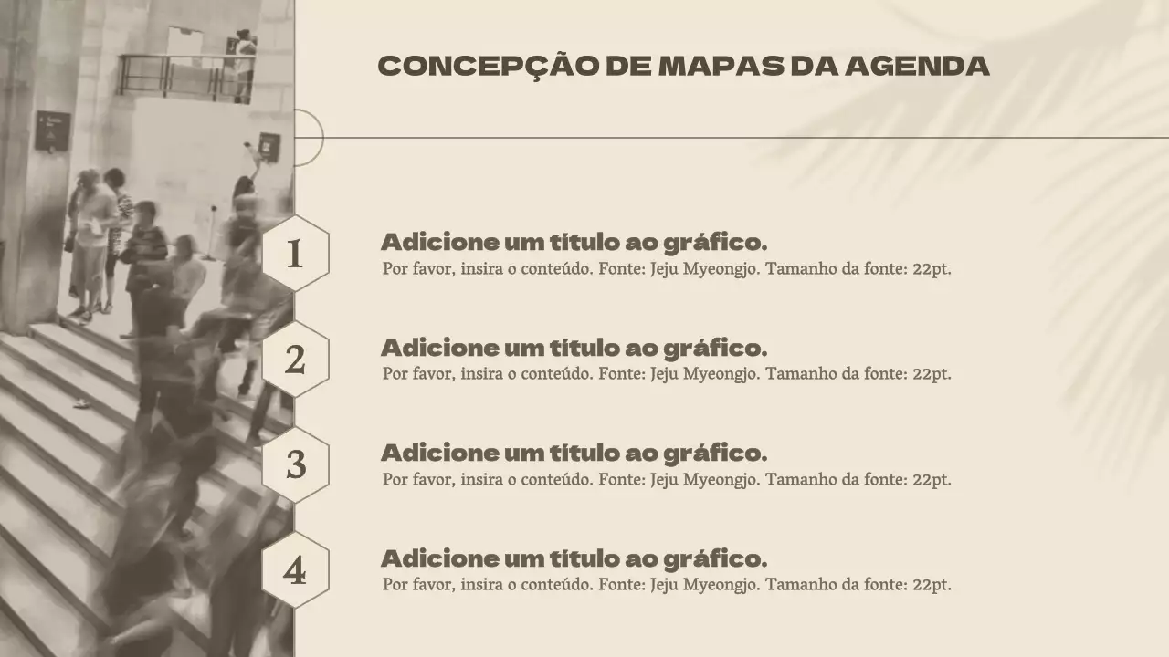 Quadro da agenda emocional em amarelo claro e castanho