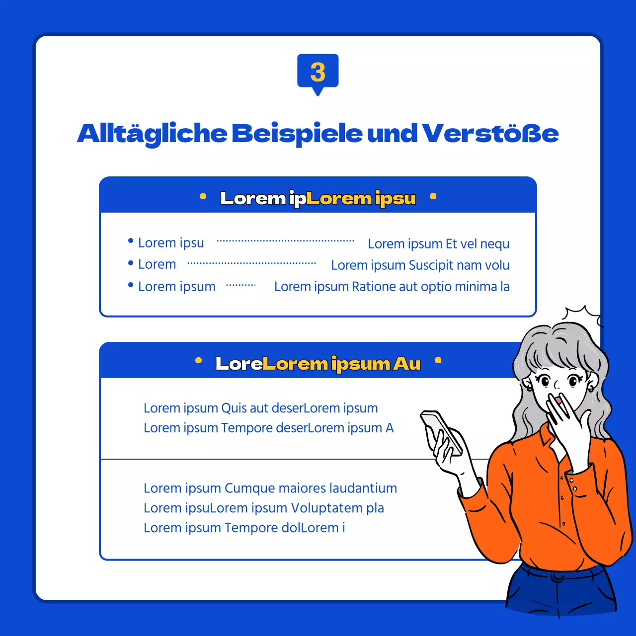 Die Erforschung von blauem und orangefarbenem geistigem Eigentum