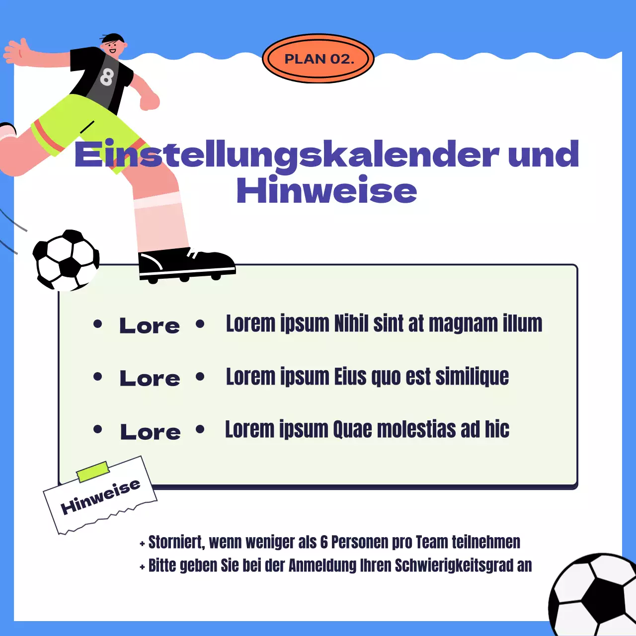 Das blau-gelbe pummelige Sportzentrum sucht Mitglieder.