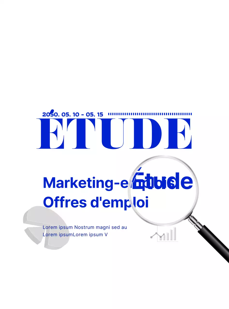 Style simple en bleu marine et blanc pour les offres d'emploi dans le cadre d'études professionnelles