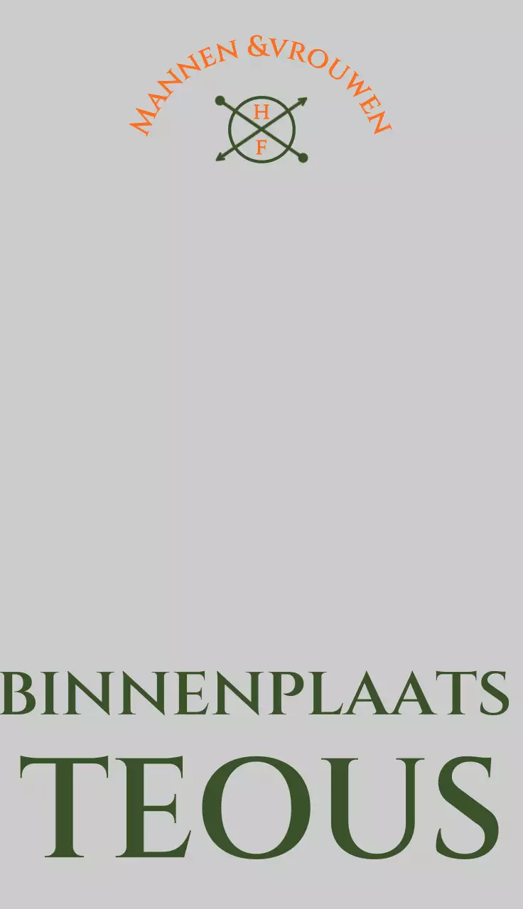 Een kledingwinkel promoten die nette kleding verkoopt met een groene en oranje vintage uitstraling.