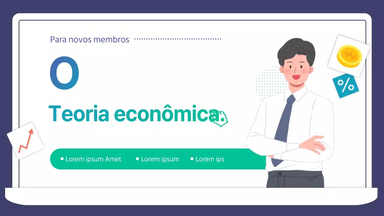 Ilustração de gradiente verde azulado Material de aula de teoria económica