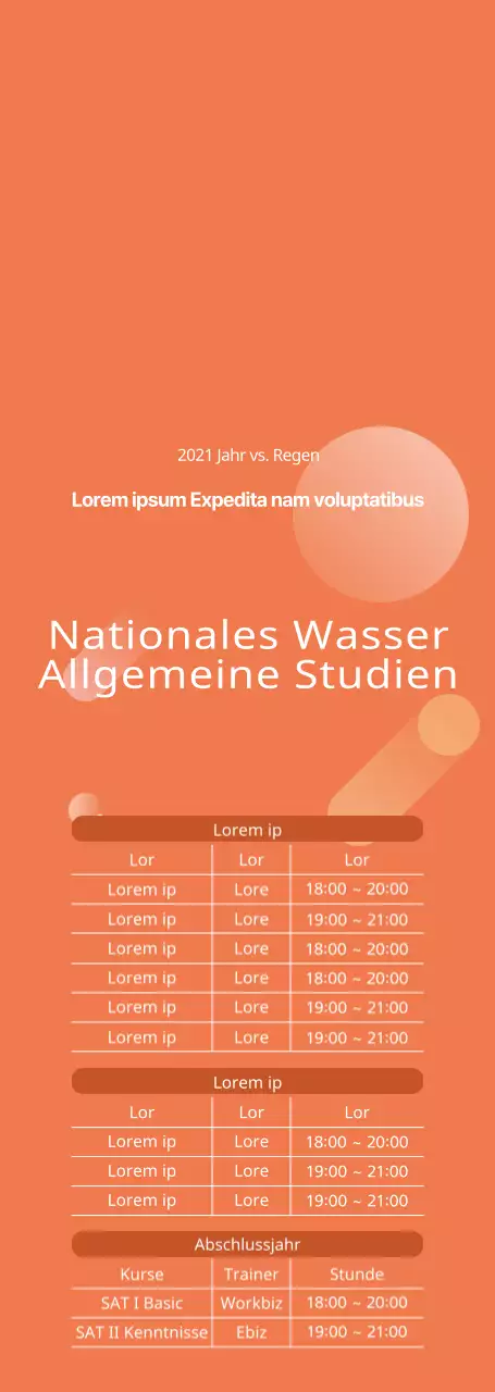 Sauberes Orange und Weiß zur Ankündigung und Bewerbung von Ausbildungseröffnungen