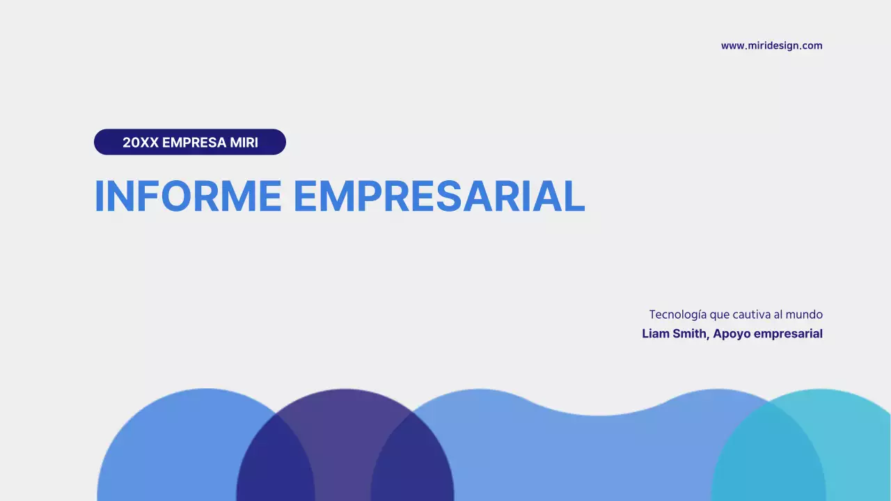 Plantilla de presentación azul y gris