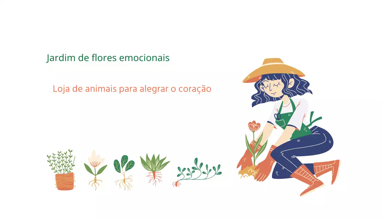 Ilustração verde Jardim de flores bem cuidado