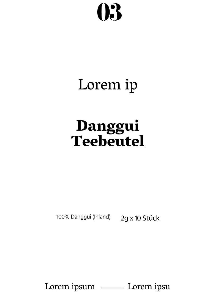 Sentimentale traditionelle Danggui-Teebeutel