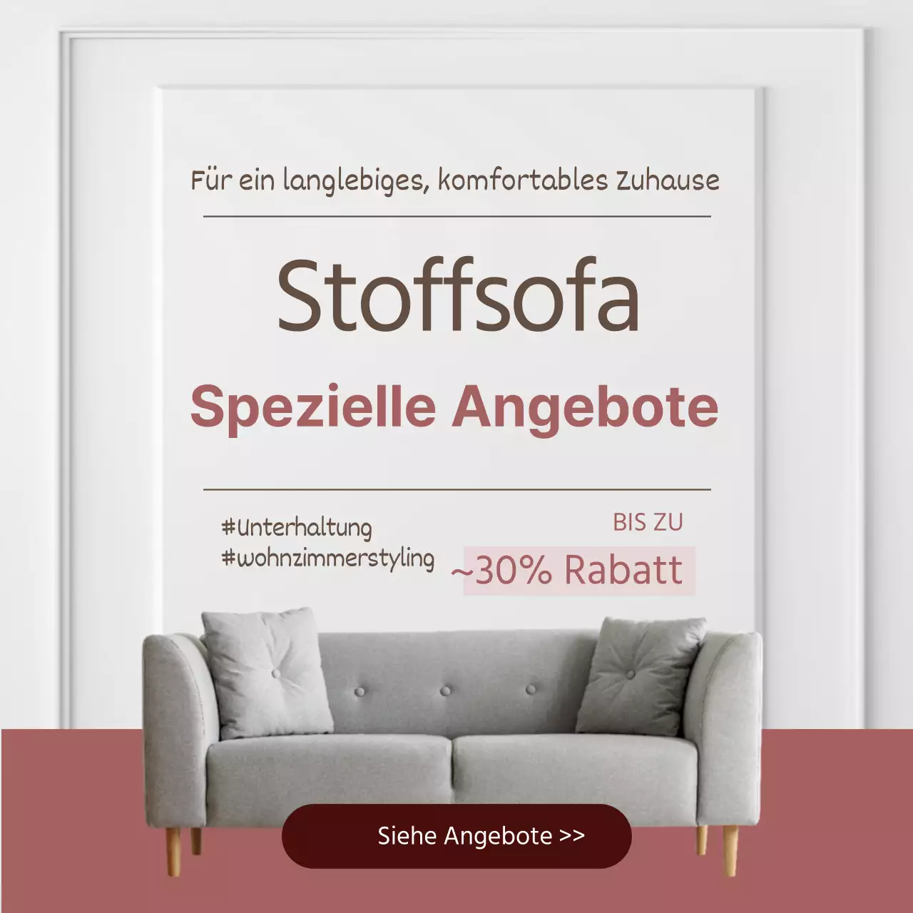 Rosa und aufgeräumte Möbel zu einem tollen Preis