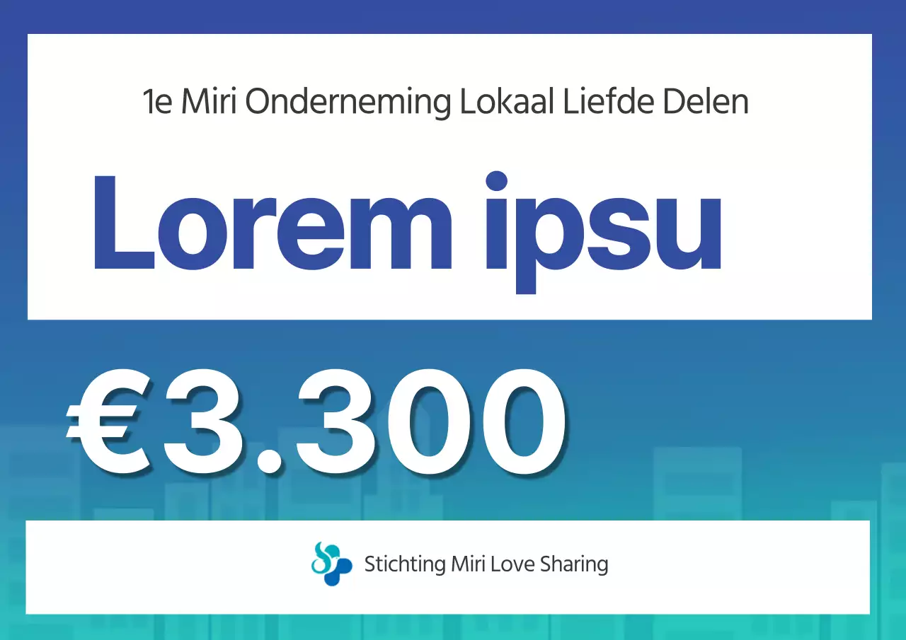 Blauw Turquoise Schone tekst Gemarkeerd Lokaal Liefde Delen Zakelijke donatieceremonie