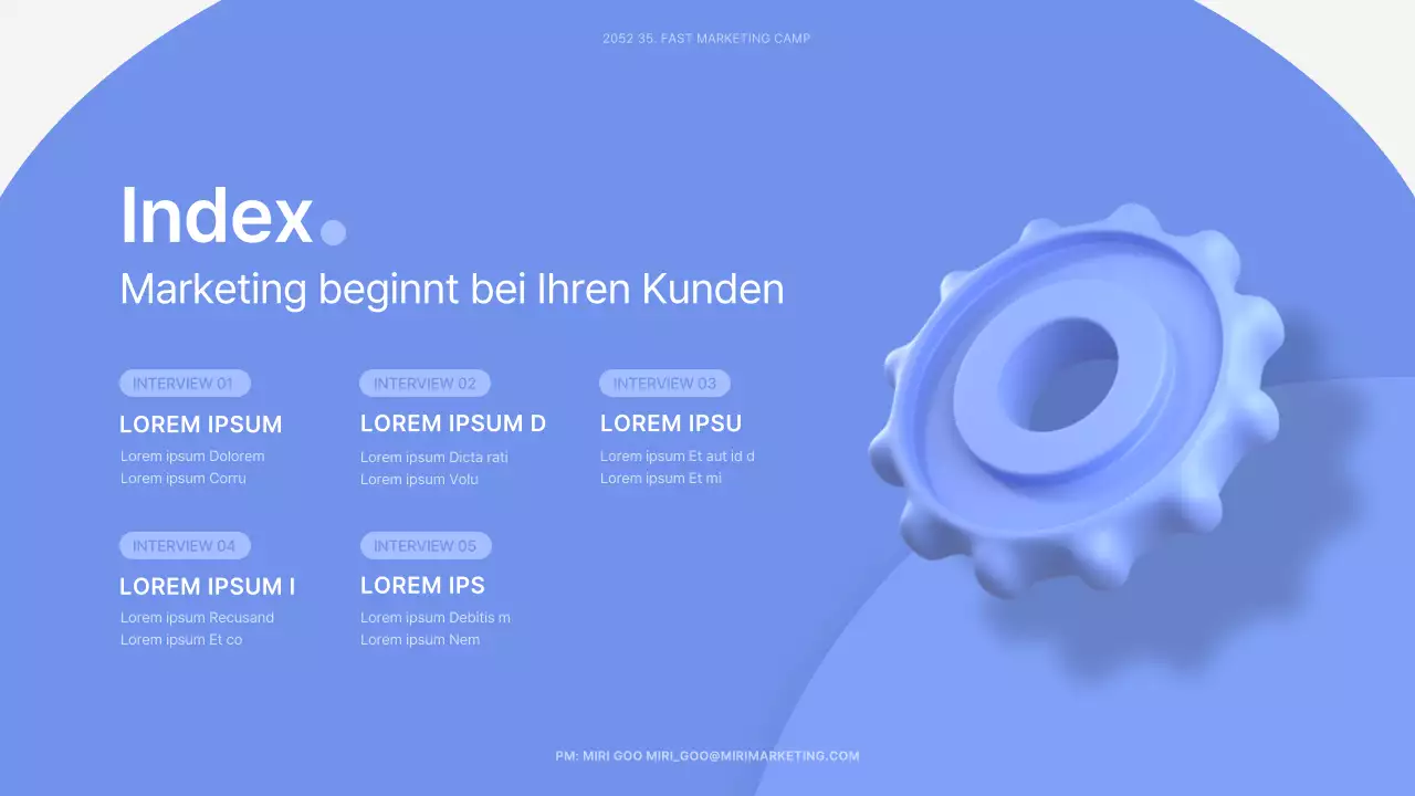 Blaue und weiße 3D stereoskopische Formen Thema Interview Material