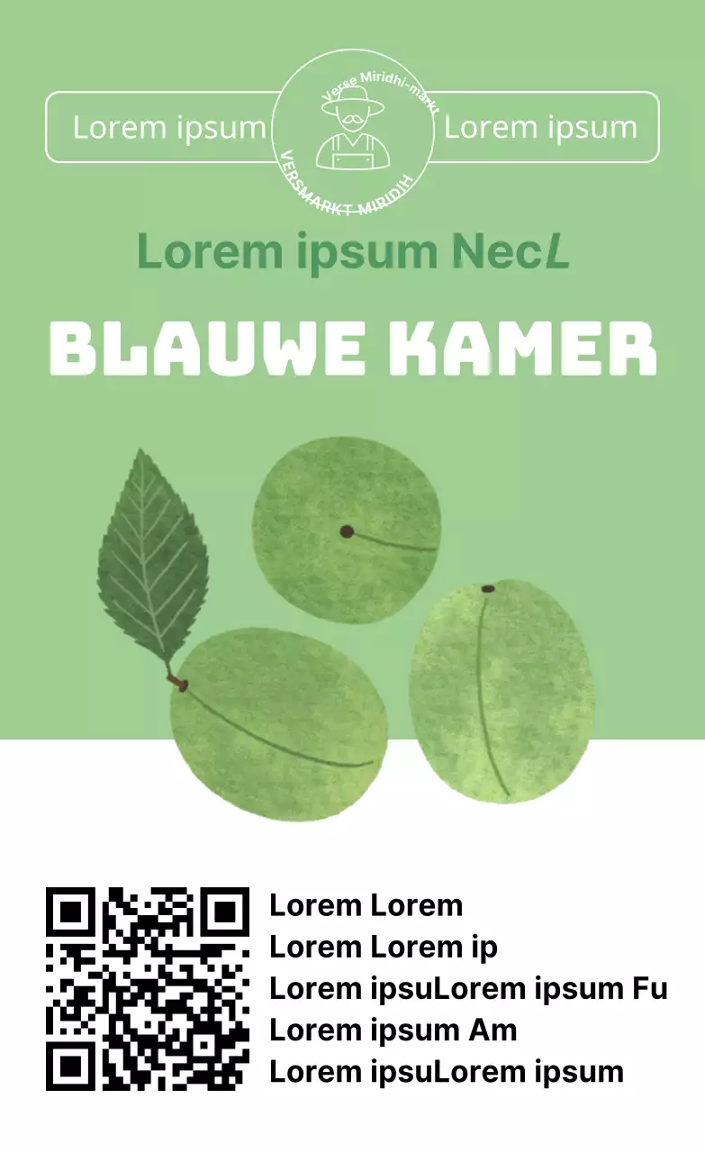 Zomer opbrengst pruim illustratie eenvoudige verticale stickers door kleur