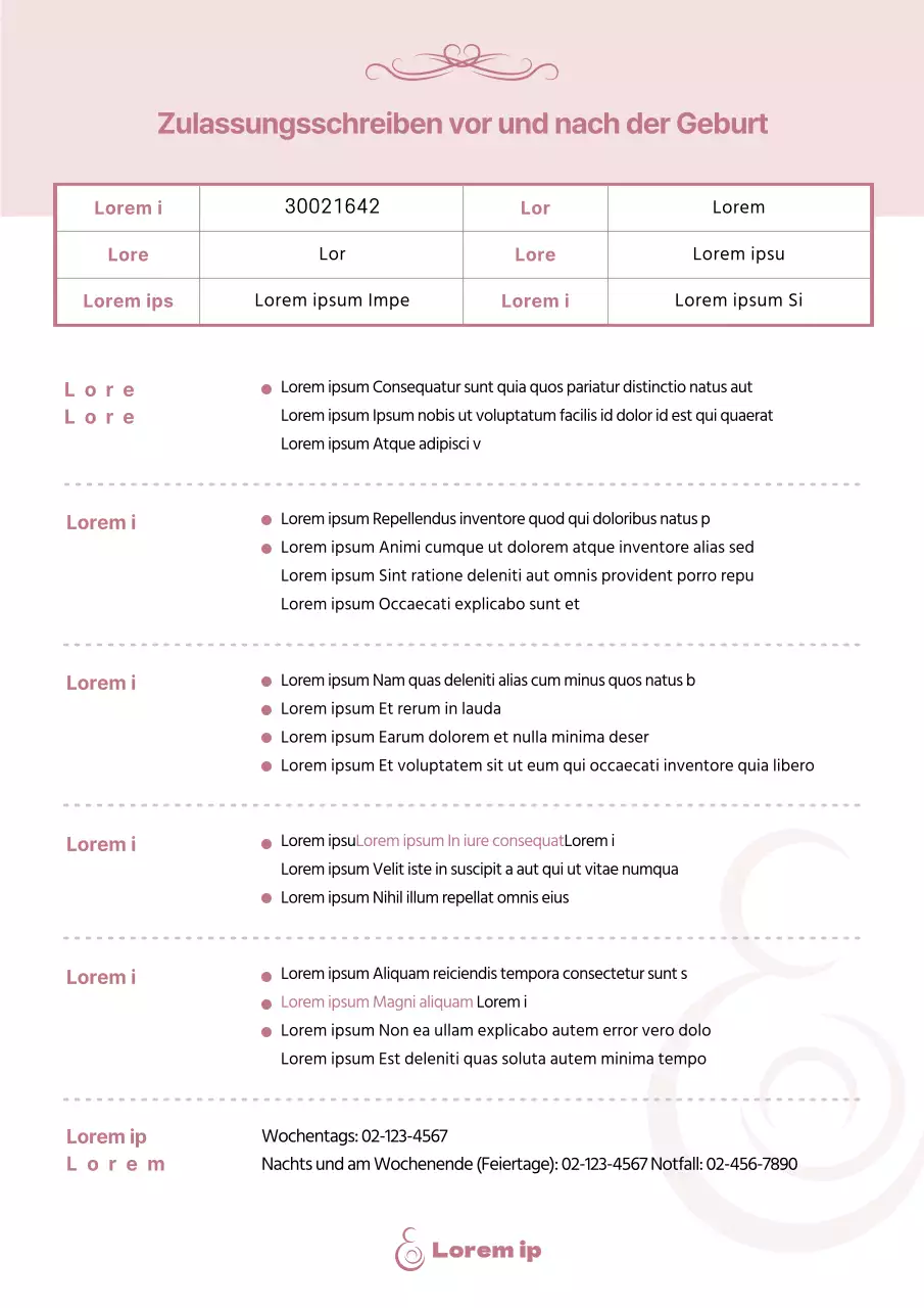Rosa Zulassungsschreiben Dokumentation