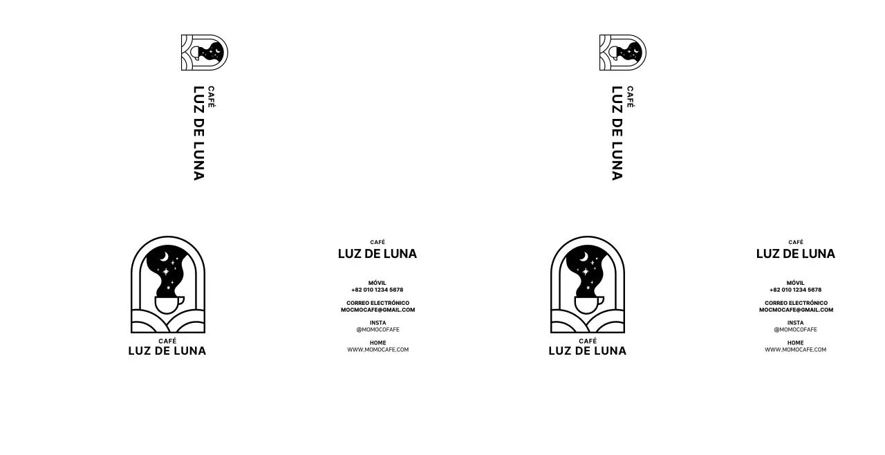 Logotipo con emblema ilustrado, sencillo y emotivo, para información y promoción de cafeterías