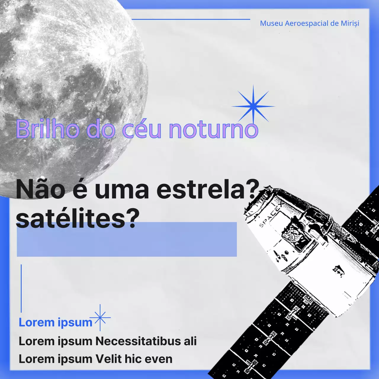 Apresentamos o museu espacial minimalista a preto e azul