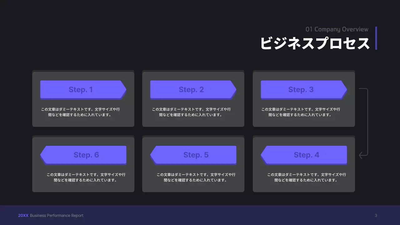 黒 モダン ビジネス 報告書 プレゼンテーション