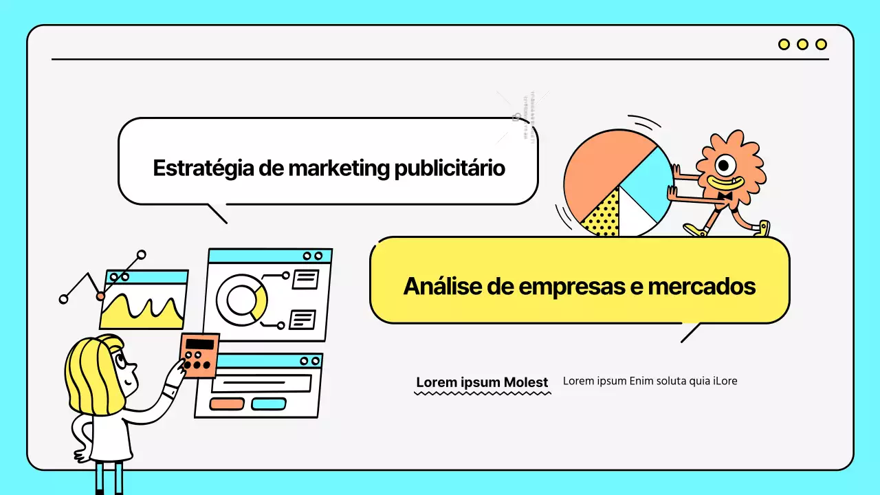 Estratégias de marketing para ilustrações giras em menta e amarelo