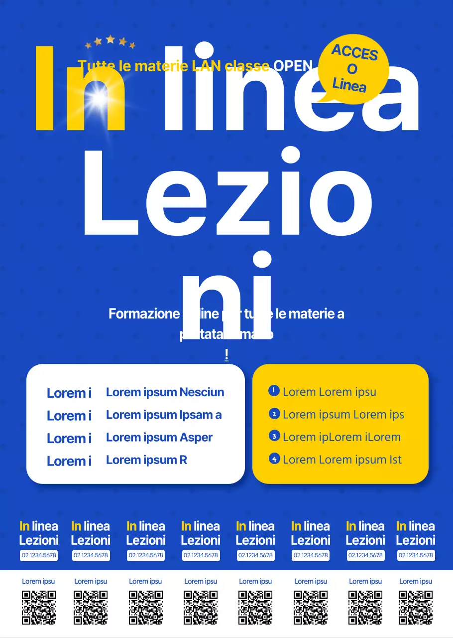 Bianco e blu pulito per annunciare e promuovere le offerte di lavoro nella formazione online.