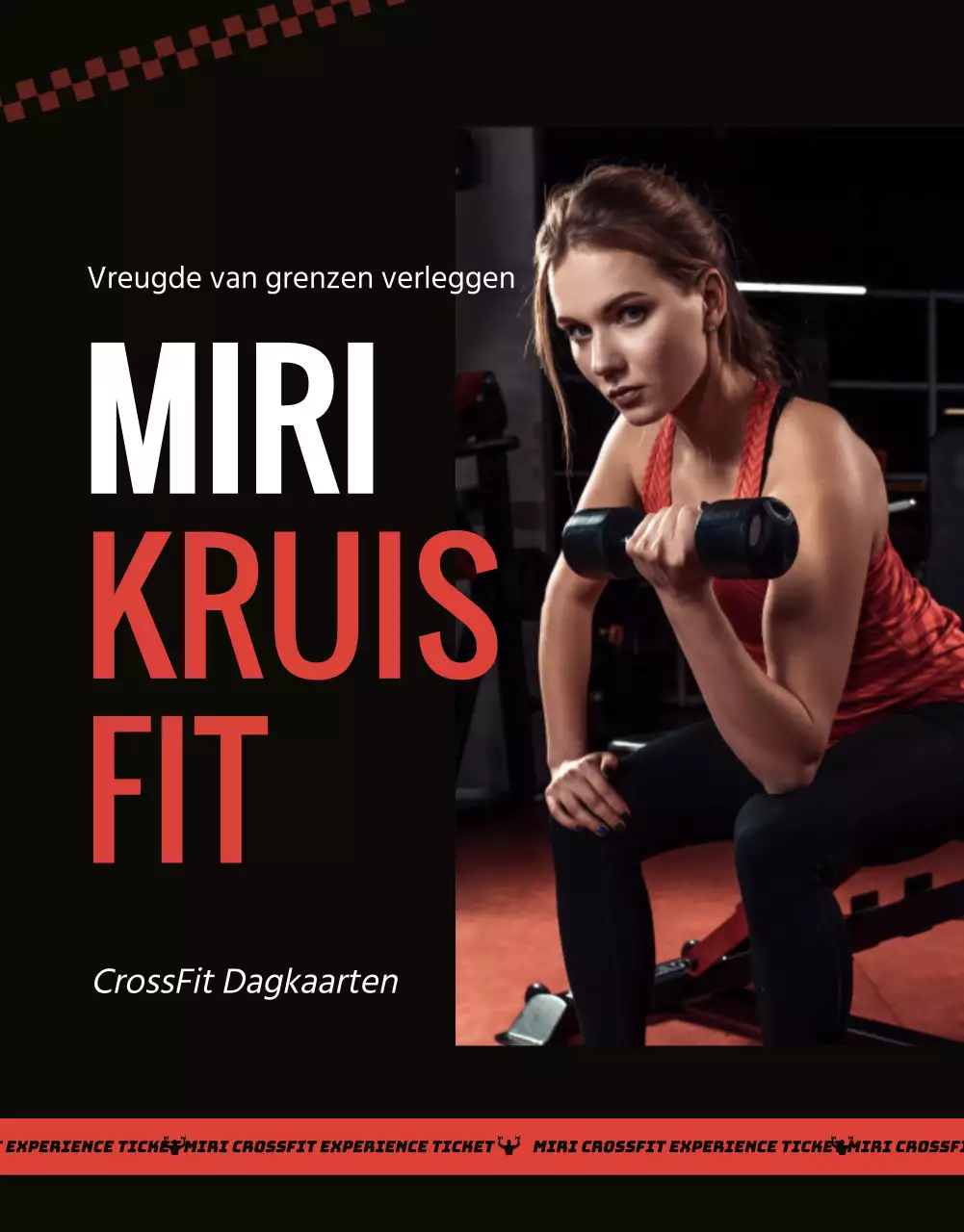 Promoot een trendy crossfit evenement in oranje en zwart